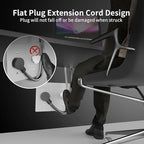HUANCHAIN 14 Gauge 6 Feet Flat Plug Extension Cord Black Indoor Outdoor - Image 5