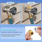 Boltigen 2 Sets Outdoor Faucet Repair Kit, Brass Vacuum Breaker Outside Faucet - Image 5