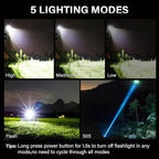 AKNEAR Rechargeable LED Flashlight 99000 High Lumens, Super Bright Flashlights - Image 7