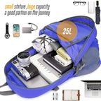 35L Lightweight Packable Backpack Waterproof Durable Hiking Travel Backpack - Image 7