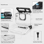 Waterproof Case for DJI Action 5 Pro/Action 4/3, Protective Diving Housing - Image 3