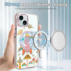 Case for iPhone 14 Plus/15 Plus, Spaceship Mushroom Phone Case Design，for Women - Image 4