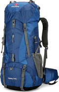 75L Hiking Backpack with Rain Cover Waterproof Camping Backpack Shoes Warehouse by W+WINTMING