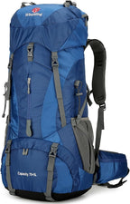 75L Hiking Backpack with Rain Cover Waterproof Camping Backpack Shoes Warehouse by W+WINTMING