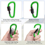 sprookber 3" Locking Carabiners | Keychain Carbineers D Ring Key Clip Spring - Image 3