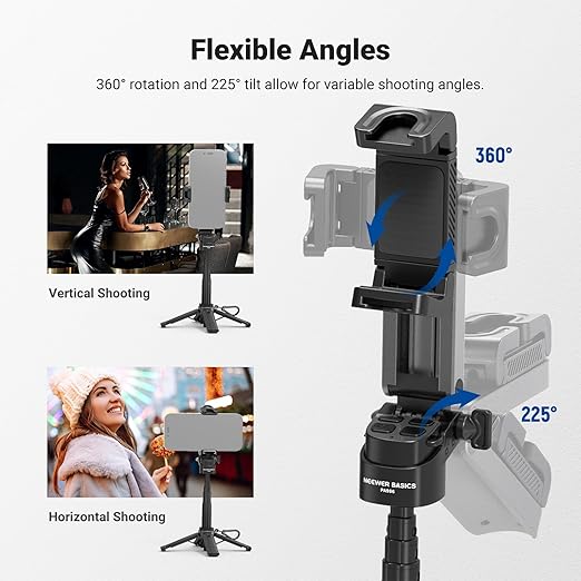 NEEWER Mini Tripod for Phone, Lightweight Foldable Small Selfie Stick Cell - Image 5