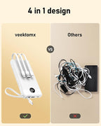 VEEKTOMX Portable Charger Built-in Cables, 10000mAh Power Bank - Image 2