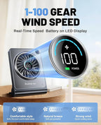 Small Desk Fan, Quiet Portable Table Fan - Image 4