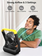 Gazeled Battery Powered Fan, Long Lasting Battery Operated Fans - Image 4