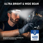 Nessciera Rechargeable LED Headlamp, 400 Lumens, 5 Modes — Lightweight - Image 6