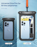 Lanhiem 10.5" Large Waterproof Phone Pouch, 2 Pack Universal IPX8 Waterproof - Image 2