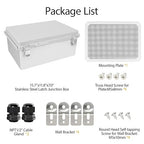 LeMotech Electrical Box, IP67 Waterproof Hinged Cover Stainless Steel Latch - Image 9