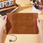 GORGECRAFT PU Leather Pencil Bag Strap Vintage Treasure Map Compass Cover - Image 3