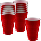 Apple Red Plastic Cups - 12 oz. - Versatile Drinkware by AmscanPartySupplies