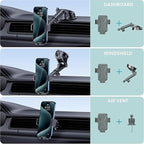 GUWEZ 360° Adjustable Car Phone Holder Universal Hands-Free Mount - Image 2