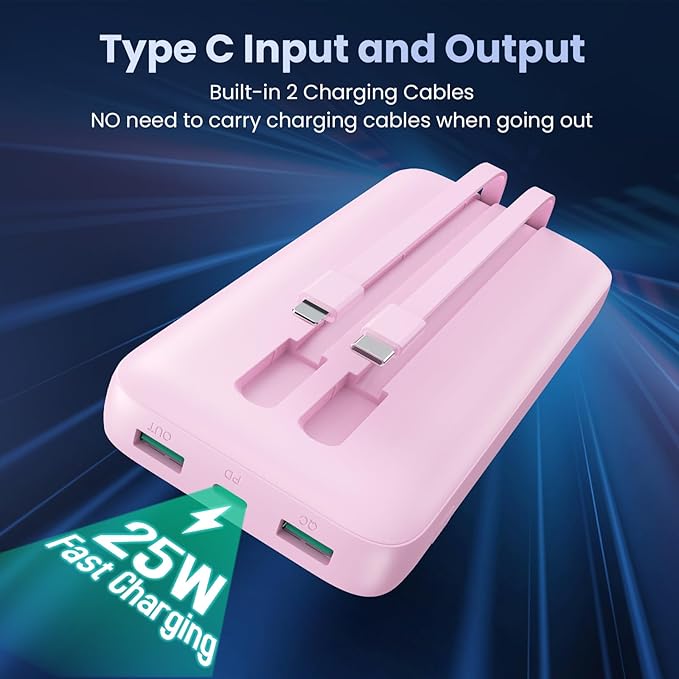 Portable Charger 40, 800mAh Power Bank, 25W PD QC 4.0 Fast Charging Portable - Image 6