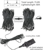 75.8 FT 200 LED Red and White Christmas Lights Outdoor Indoor, Timer & Memory - Image 9