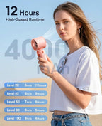 WHATOOK Portable Personal Handheld Fan: High Speed Cooling Fan, 12 Hours - Image 3