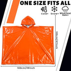 10 Pack Emergency Ponchos with Polyester Film Blanket Liner Waterproof - Image 2