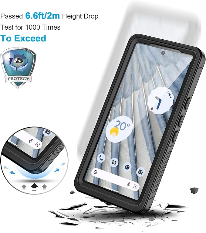 Lanhiem for Google Pixel 7a Case, IP68 Waterproof Dustproof - Image 5