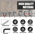Garage Hooks Heavy Duty, Wall Mounted Steel Tool Hangers - Image 4