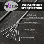 TECEUM 5/32" Paracord Rope 1000 – 1000ft / 200ft / 100ft / 50ft – Tactical - Image 2