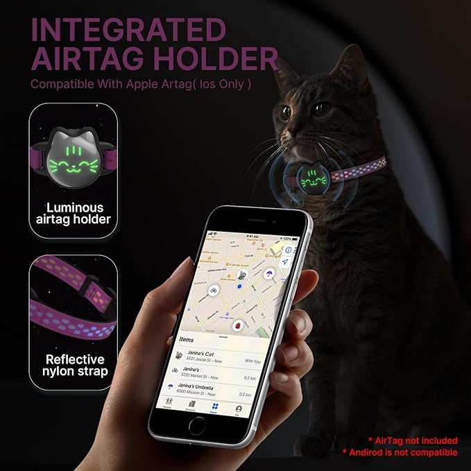 Waterproof Airtag 2nd & 1st Cat Collar, Breakaway Cat Airtag Collar - Image 5