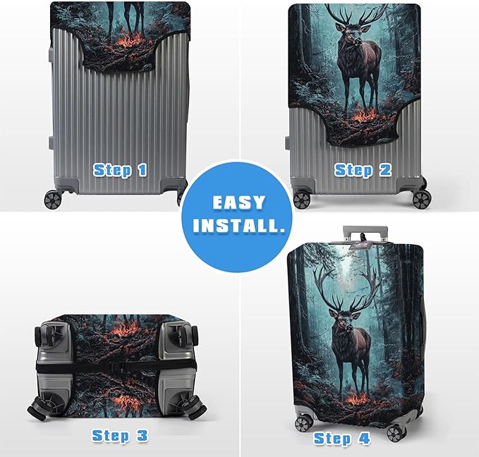 Luggage Cover Protector for 26-28 Inch Suitcases, TSA Approved Elastic Travel - Image 6