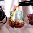Lueumxc 40 Pack Plastic Ribbed Wine Glasses, 14Oz Origami Disposable Wine - Image 4
