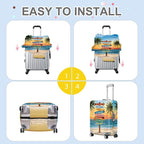 ANNA QUEEN Beach Quote Luggage Cover, Inspirational Summer Travel Suitcase - Image 5