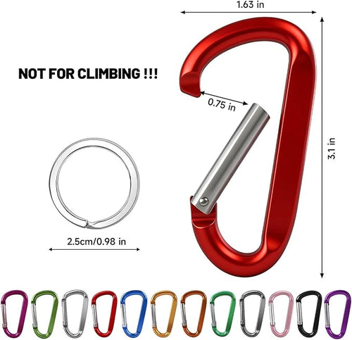12PCS Carabiner Keychain Clip - Image 2