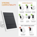 Solar Panel for Rings Camera White 2pack 4W Solar Charger Compatible - Image 4