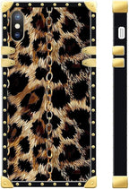 Compatible with iPhone XR Case, Seamless Gold Chain Leopard Luxury Golden - Image 3