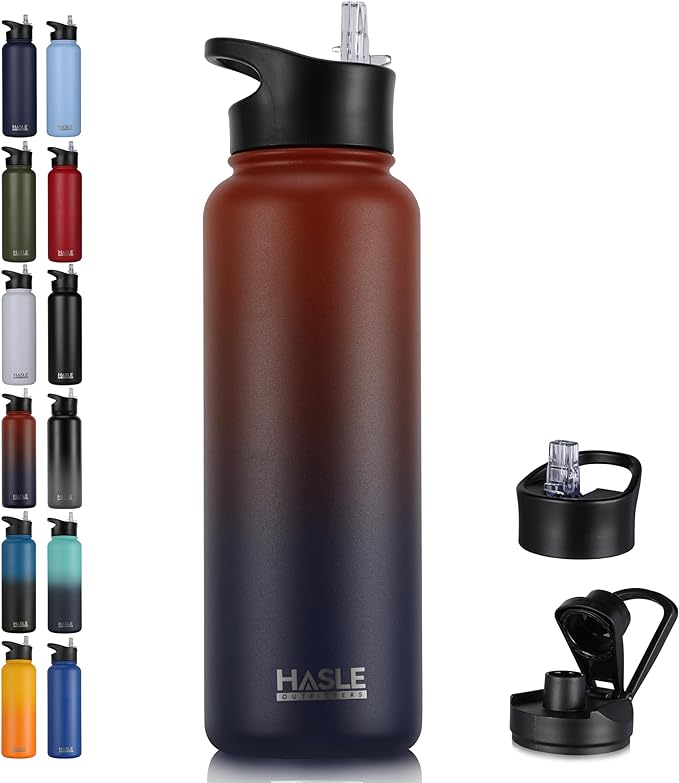 HASLE OUTFITTERS 40oz Stainless Steel Water Bottle, Vacuum Insulated Double by HASLEOUTFITTERS