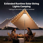 OGERY Solar Camping String Lights, 5400mAh/ 49.2FT/ 11 Modes Rechargeable - Image 2