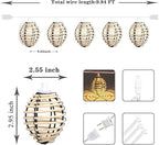 Vigdur Rattan Ball String Lights - 10FT Lantern String Lights Plug in - Image 3