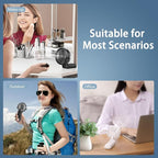 Personal Hand Held Fan for Travel, Foldable Eyelash Neck Fan - Image 7
