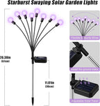 ZFNN Solar Garden Lights 16 LEDs, 2 Pack 8 Heads, Outdoor Waterproof, Swaying - Image 7
