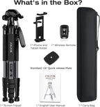 75" Camera Tripod, Heavy Duty Aluminum Camera Stand - Image 7