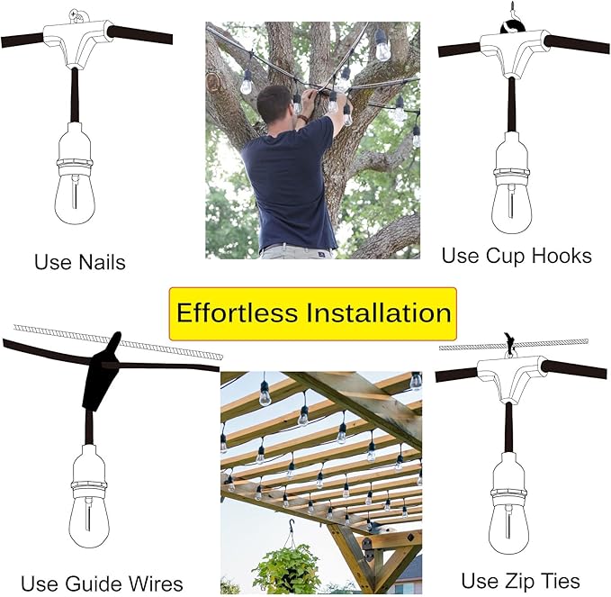 Outdoor String Lights for Outside 48FT - Image 6