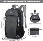 Seektop 20L Ultra Lightweight Small Hiking Backpack, Water-Resistant Packable - Image 4