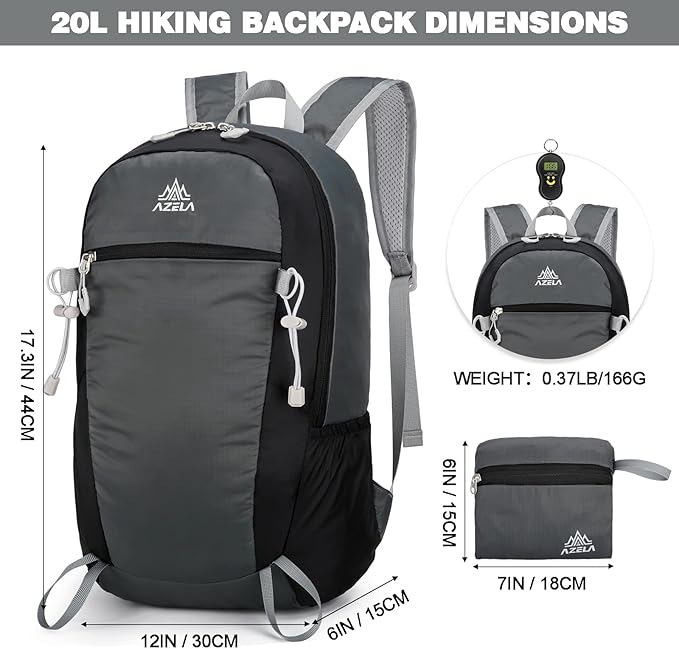 Seektop 20L Ultra Lightweight Small Hiking Backpack, Water-Resistant Packable - Image 4