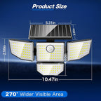 Adewalk Outdor Security Solar Light -4Pack 188 LED Solar Motion Sensor Light - Image 7