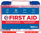 Be Smart Get Prepared 180 Piece First Aid Kit: Clean, Protect Minor Cuts by BeSmartGetPrepared