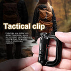 6 Pack 2.12“ Tactical Locking D Ring Plastic Carabiner Backapck Molle Hook Clip - Image 6