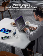 Portable Charger with Built-in Cables & Wall Plug, 10000mAh Power Bank - Image 6
