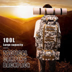 100L Camping Hiking Backpack, Molle military Tactical rucksack backpack - Image 9