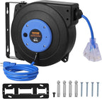 VEVOR Retractable Extension Cord Reel, 50 FT, Heavy Duty 14AWG/3C SJTOW - Image 9