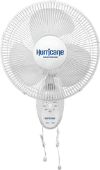 Hurricane Supreme 12” Portable Oscillating Wall Mount Fan, Space Saving by Hurricane