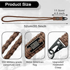 DDOUT Heavy Duty Paracord Lanyard 550 Paracord Braided Keychain - Image 2